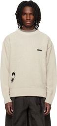 Song for the Mute Beige Oversized Sweater