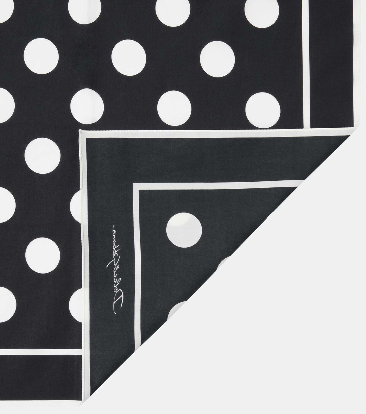 Rototo Porthole Dot Cotton Scarf - Grayge/Light Beige main image 1