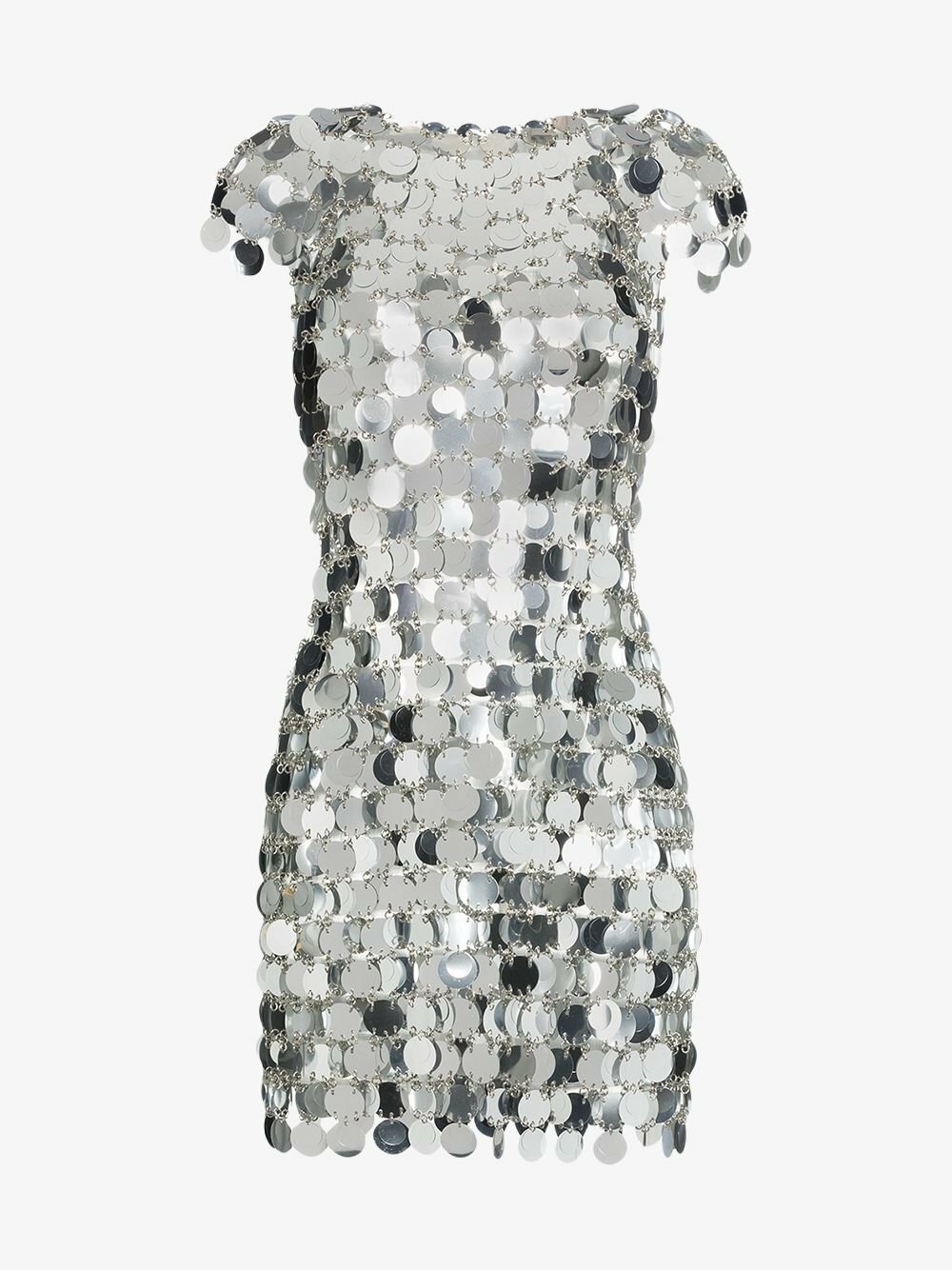 【Rabanne】 Sequined embellishedミニスカート RABANNE Sequin-embellished chainmail mini skirt | THE OUTNET