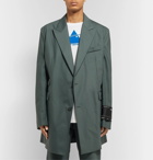 Off-White - Grey-Green Oversized Virgin Wool-Blend Suit Jacket - Green
