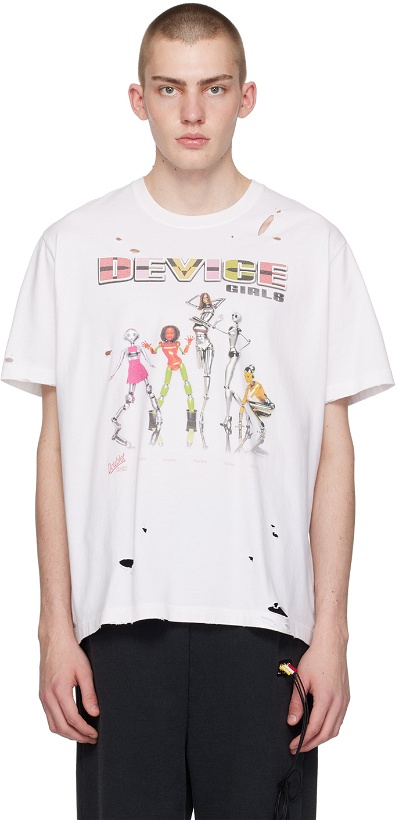 Photo: Doublet White PZ Today Edition 'Device Girls' T-Shirt
