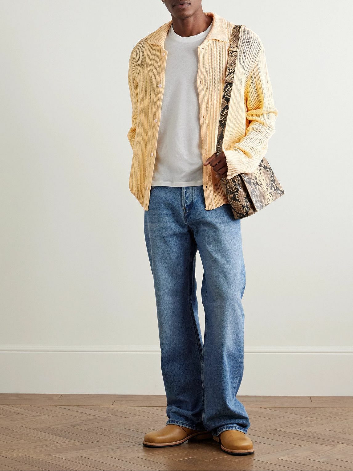Séfr - Jacques Pointelle-Knit Cardigan - Neutrals