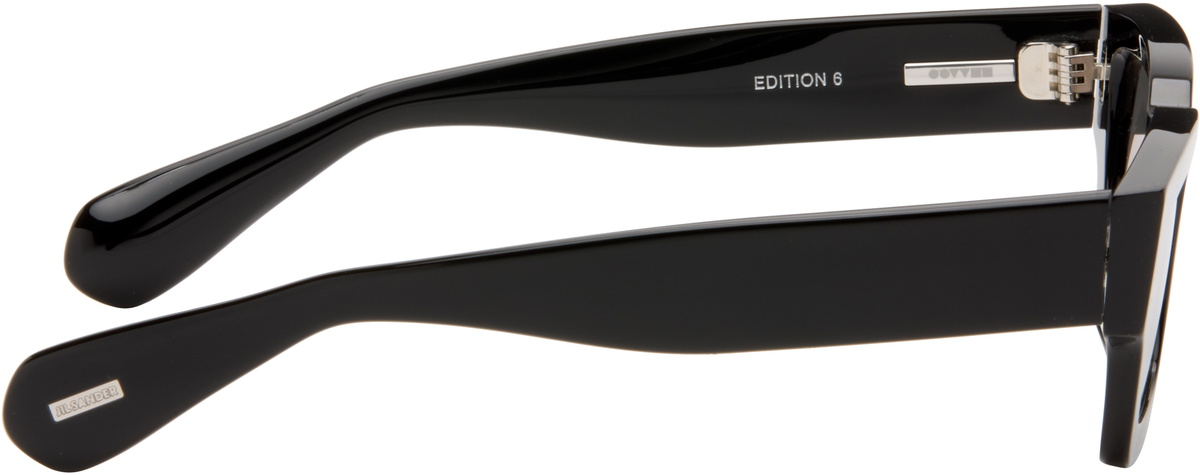 Jil Sander Black Oliver Peoples Rectangular 'Edition 6' Sunglasses