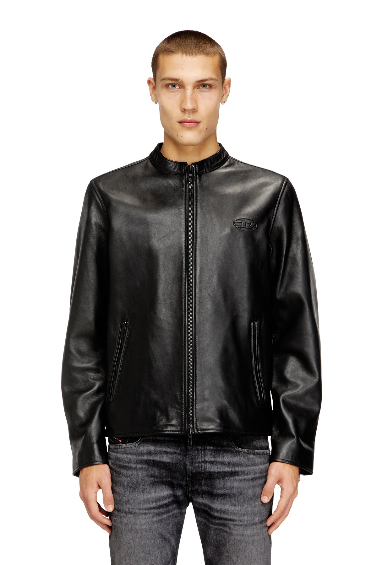 Diesel Black Leather D4D-2 Jacket Diesel
