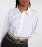 Loewe Cropped cotton poplin shirt