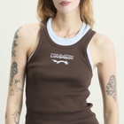 Charles Jeffrey Loverboy Women's Double Logo Tank Top in Brown/Light Blue
