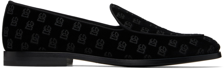 Photo: Dolce&Gabbana Black Velvet Slippers
