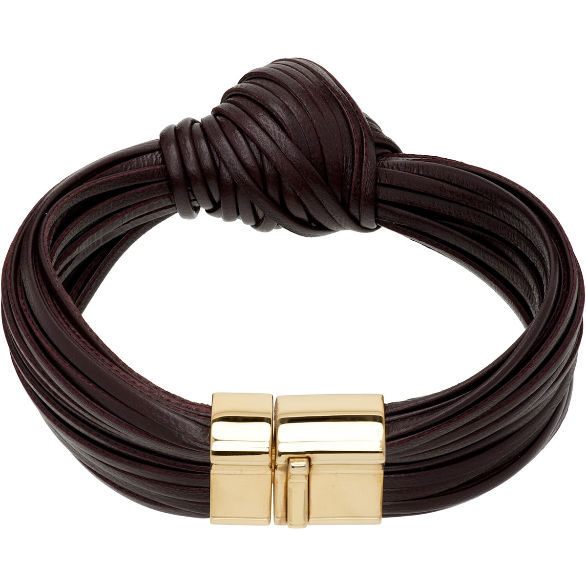 Bottega Veneta Knot Leather Bracelet