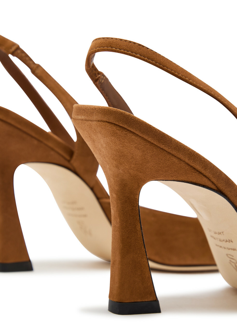 Stuart Weitzman Vinnie 85 Suede Slingback Pumps