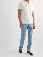 Altea - Downtown Straight-Leg Stretch Linen and Cotton-Blend Drill Trousers - Blue