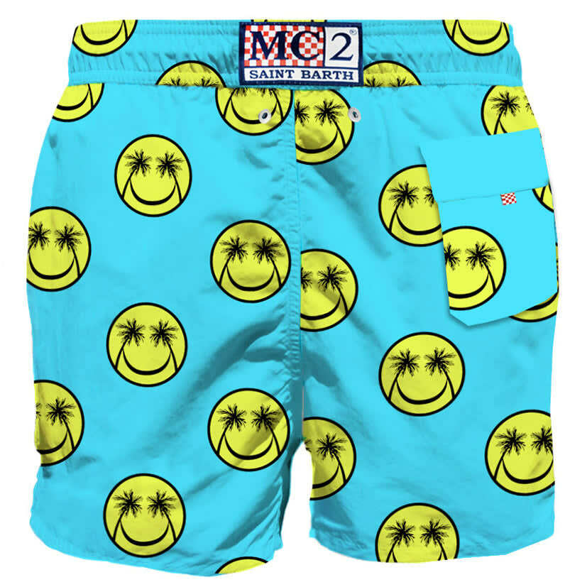 MC2 Saint Barth Palm Smile Mid-length Swim Shorts