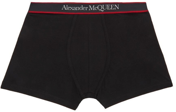 Photo: Alexander McQueen Black Cotton Boxer Briefs