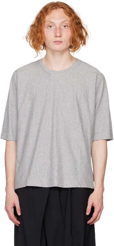 Photo: Homme Plissé Issey Miyake Gray Release-T Basic T-Shirt