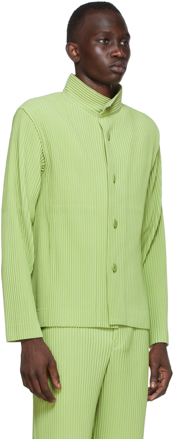 Homme Plissé Issey Miyake Green Tailored Pleats 1 Jacket Homme