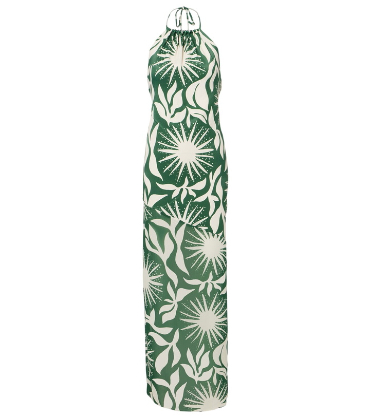 Photo: Cala de la Cruz Acasia beaded printed halterneck maxi dress