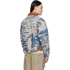 AMIRI Blue & Off-White Bleached Work Denim Jacket