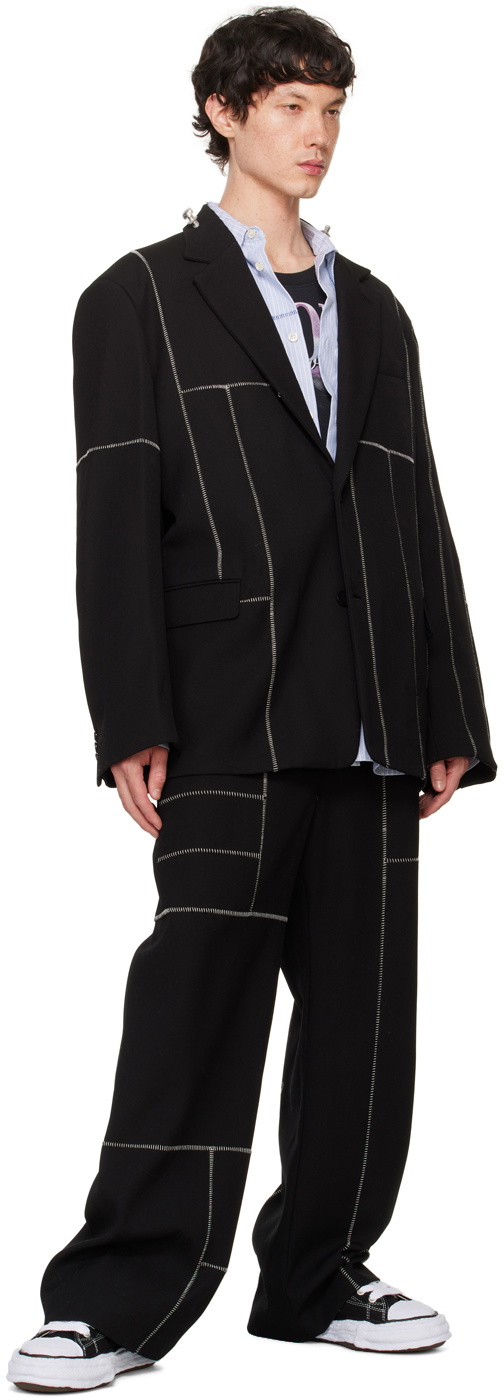 doublet Black Frankenstein Cutting Blazer