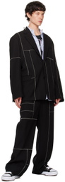 doublet Black Frankenstein Cutting Blazer