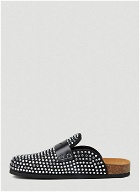 JW Anderson - Crystal Backless Penny Loafers in Black