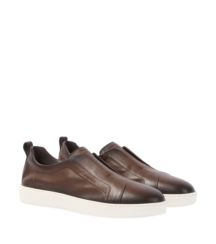 Photo: Santoni Victory leather slip-on sneakers