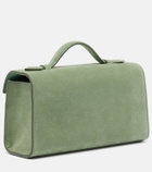 Savette Symmetry Pochette Small suede top-handle bag