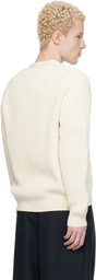 Maison Kitsuné Off-White Fox Head Cotton Ribbed Cardigan