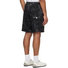 AAPE by A Bathing Ape Black 'AAPENOW' Moonface Logo Camo Sweat Shorts
