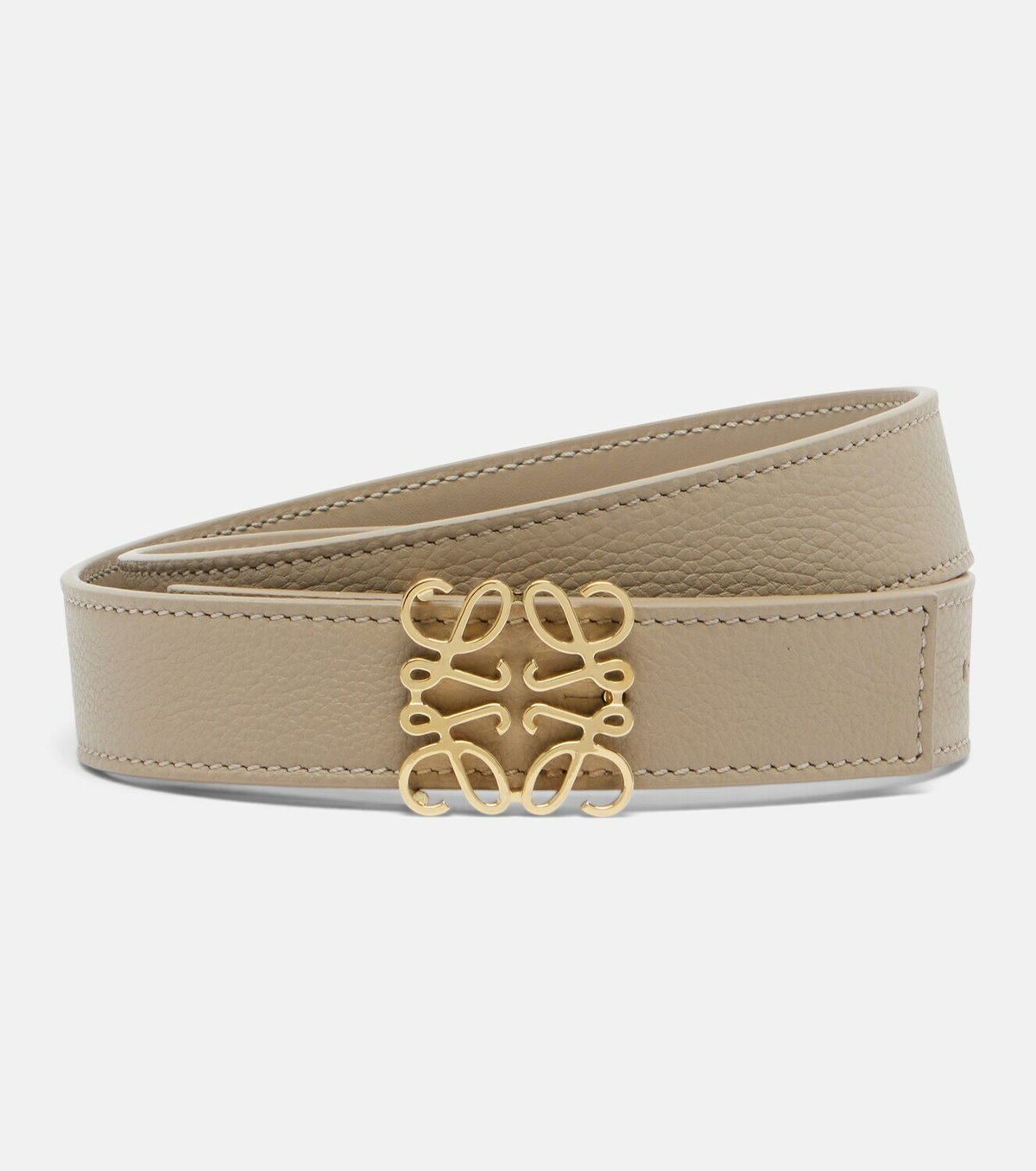 Loewe Anagram Bombé leather belt