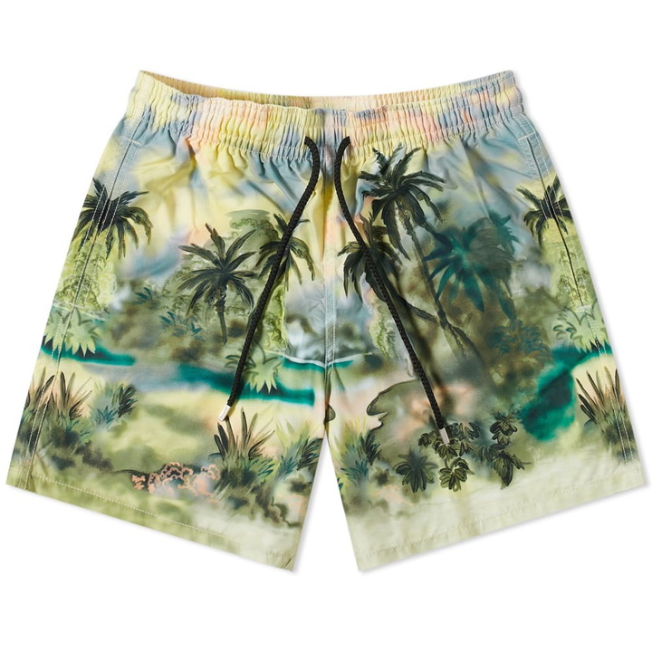 Photo: Palm Angels x Vilebrequin Palm Tree Scene Swimshorts