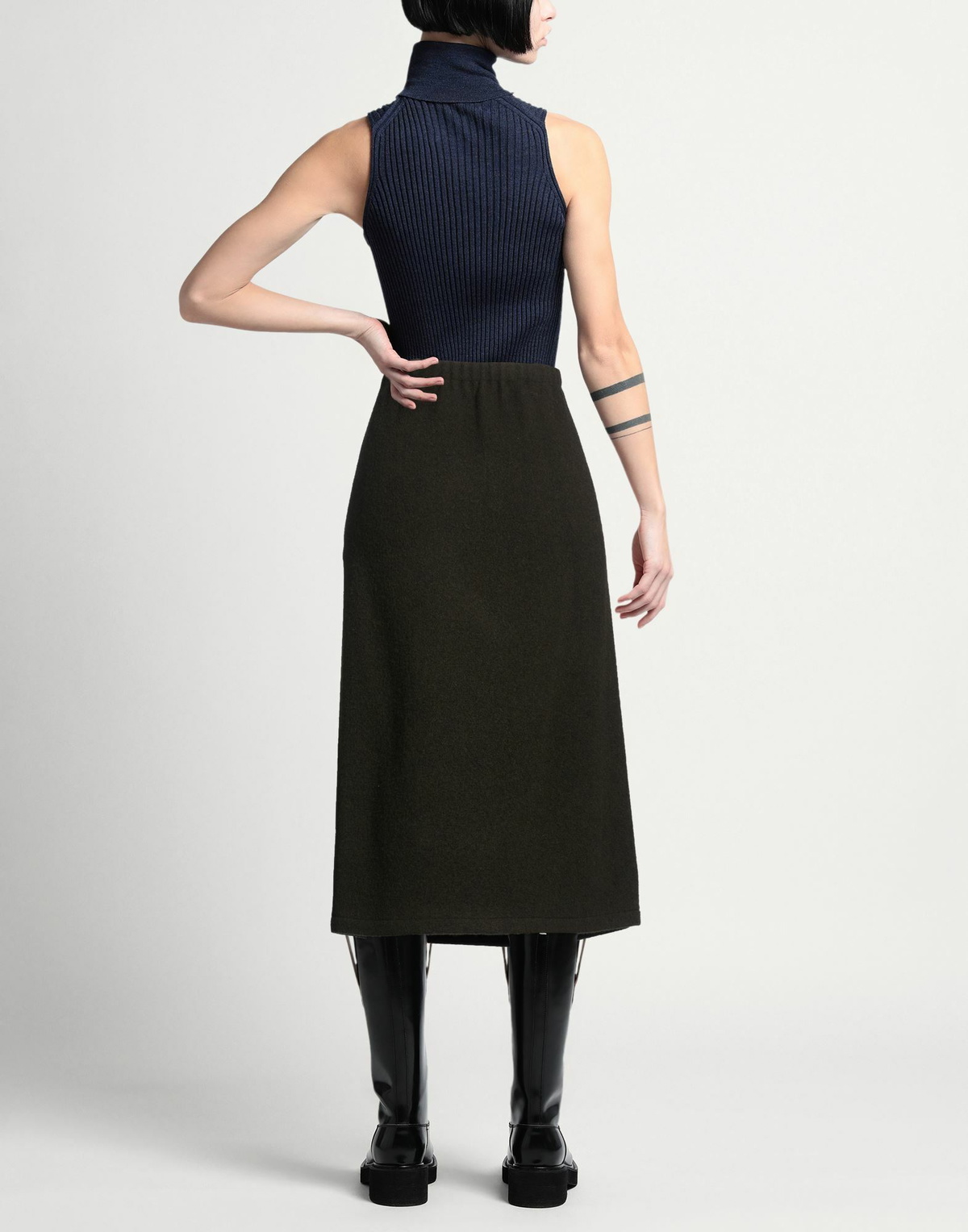 Rier Womens Midi skirt Dark in Brown