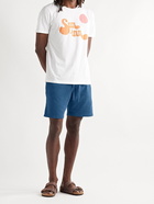 HARTFORD - Cotton-Jersey Drawstring Shorts - Blue