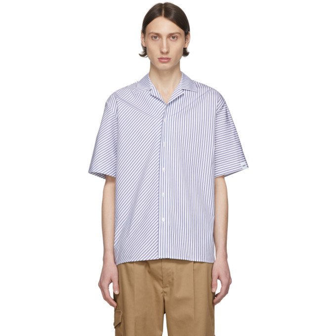 Photo: MSGM White and Navy Stripe Shirt