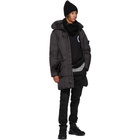 Stone Island Grey Down Hooded Coat