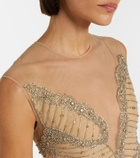 Costarellos Arabella embellished tulle gown
