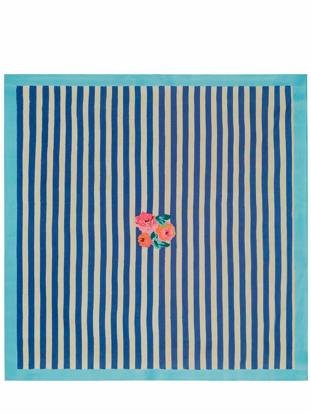 Photo: LISA CORTI Nizam Stripes Blue Square Tablecloth