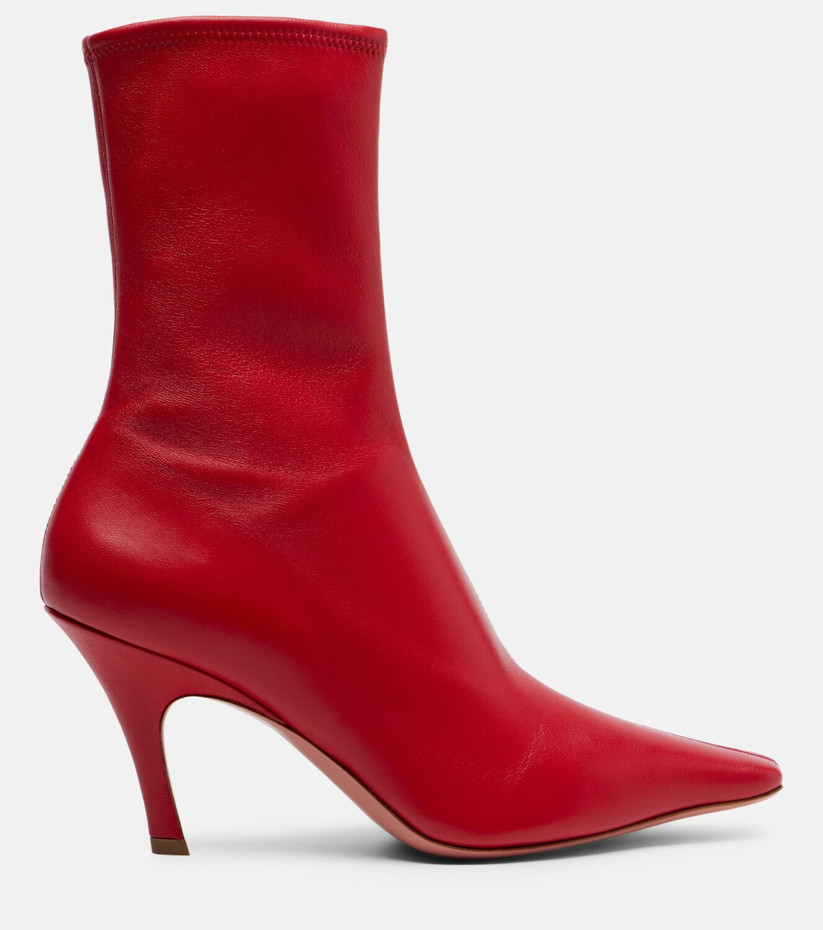 Amina Muaddi Jamie 80 leather ankle boots