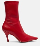 Amina Muaddi Jamie 80 leather ankle boots