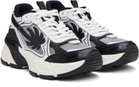 Palm Angels Black & White PA 4 Leather Sneakers