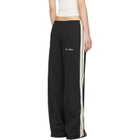 Palm Angels Black Classic Logo Loose Track Pants