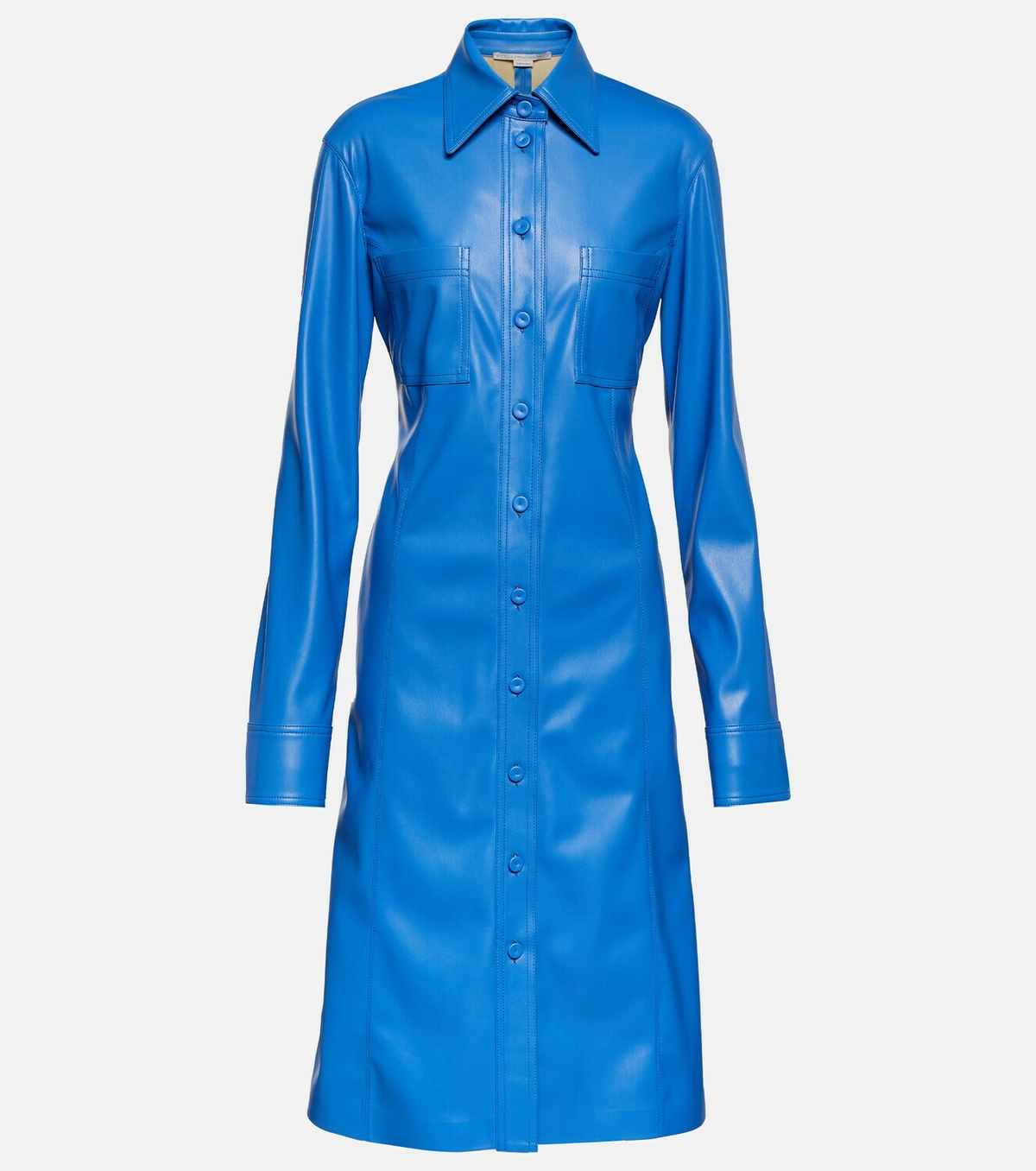 Stella McCartney Faux leather shirt dress Stella McCartney