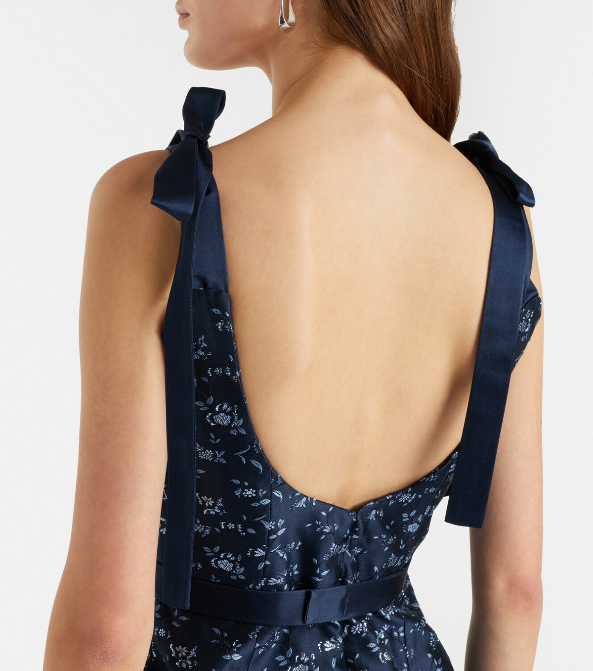 Markarian Acacia floral brocade corset dress