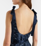 Markarian Acacia floral brocade corset dress