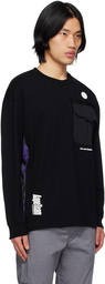 AAPE by A Bathing Ape Black Moonface Long Sleeve T-Shirt