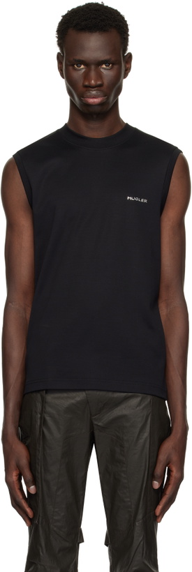 Photo: Mugler Black Signature Sleeveless Tank Top