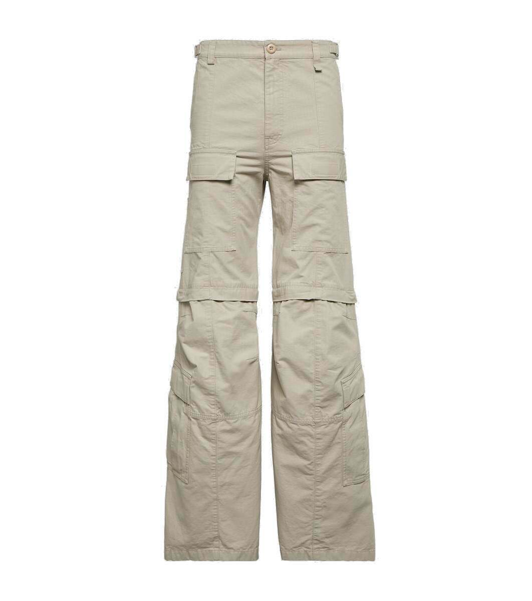 Balenciaga Beige Cotton Flared Pants main image 1