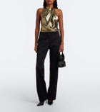 Balmain Sphynx Mini leather top-handle bag