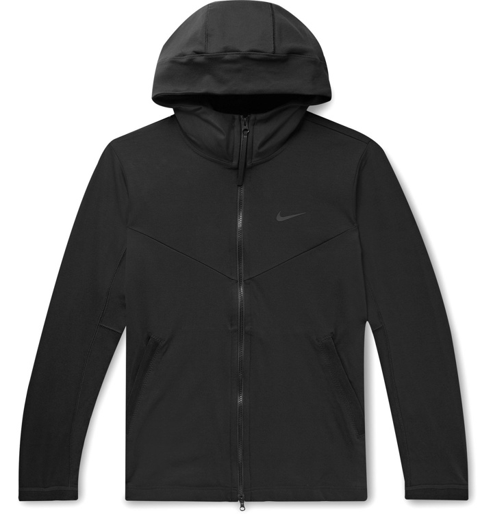 Photo: Nike - Sportswear Tech Pack Stretch-Jersey Zip-Up Hoodie - Black