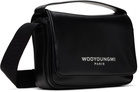 WOOYOUNGMI Black Logo Leather Messenger Bag