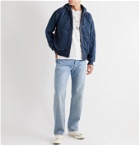 RRL - Quilted Cotton-Jersey Zip-Up Hoodie - Blue