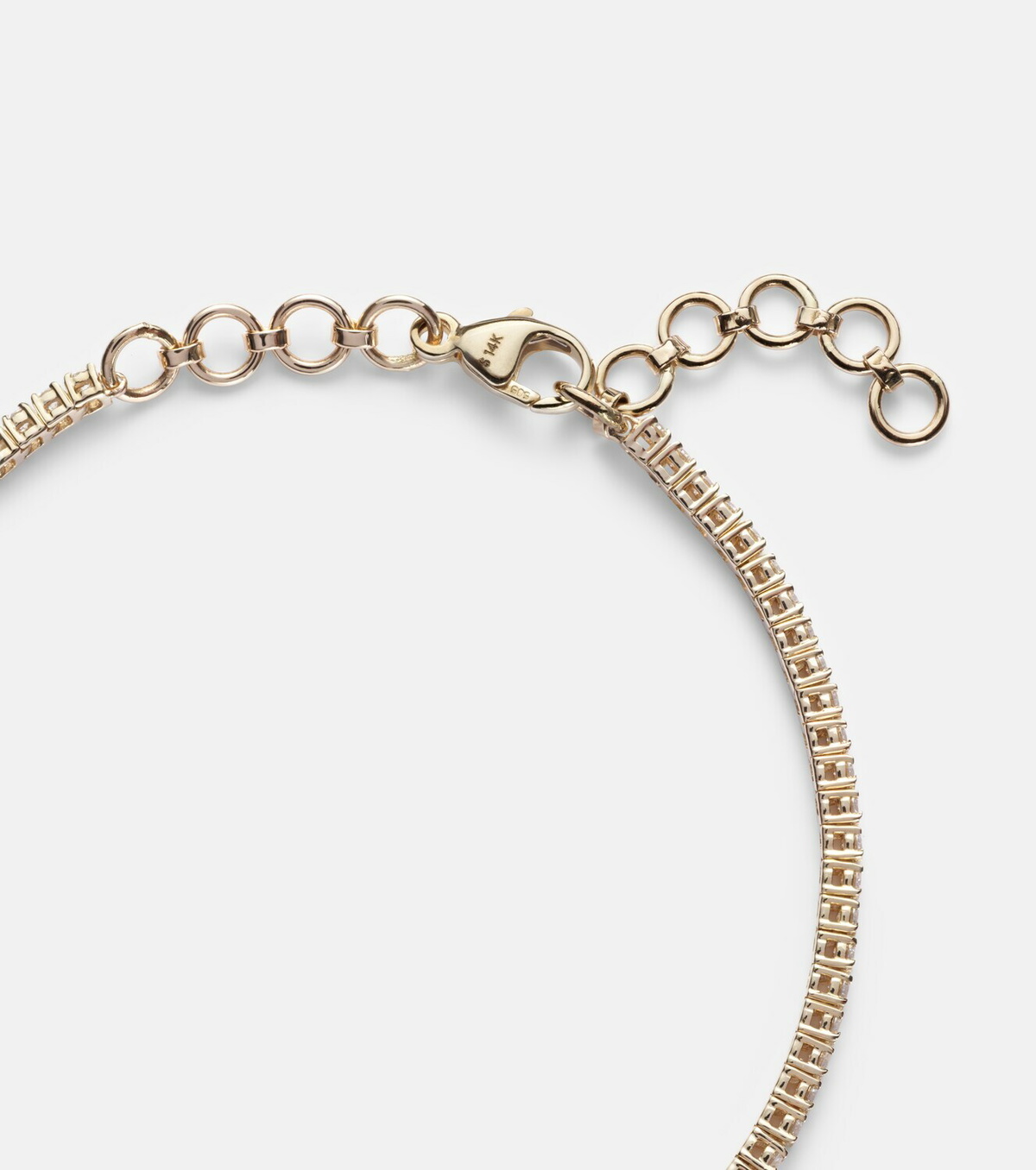 Stone and Strand 14kt gold bracelet with diamonds